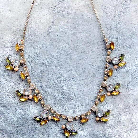 Vtg Goldtone Crystal Jeweled Choker Statement Necklace Rhinestone Toggle Closure - Picture 16 of 16